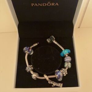 Pandora Bracelet with the pandora charms!